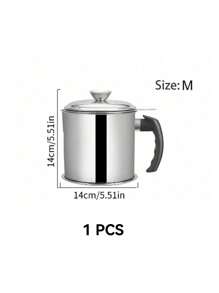 1 件不锈钢滤油容器，储油瓶，带盖储油杯，带过滤器，适用于厨房，油炸锅储油，不锈钢油容器，厨房多功能滤油壶，圣诞节