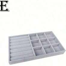 Jewelry Tray Organizer, Jewelry Necklace Earring Ring Display Storage Box, Stackable Jewelry Holder Case Makeup Cosmetic Organizer For Earrings Necklace Rings Bracelets Pendants Pearl