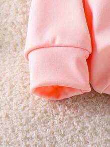 2 件套女婴针织罗纹蝴蝶刺绣卫衣和裤子套装，粉色，秋季 - 粉色 - 查看 8