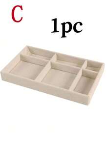 Jewelry Tray Organizer, Jewelry Necklace Earring Ring Display Storage Box, Stackable Jewelry Holder Case Makeup Cosmetic Organizer For Earrings Necklace Rings Bracelets Pendants Pearl - Beige - View 31