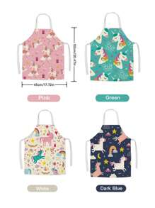 1/2/4 件儿童围裙，卡通独角兽风格男孩女孩围裙，适用于烹饪、烘焙、艺术绘画、园艺围裙、儿童围裙、儿童围裙、儿童围裙、幼儿烹饪围裙、男童围裙、儿童围裙、围裙、儿童围裙、儿童围裙、儿童烹饪围裙、幼儿围裙、儿童厨师、儿童烹饪围裙、可爱围裙、儿童围裙、儿童围裙、围裙