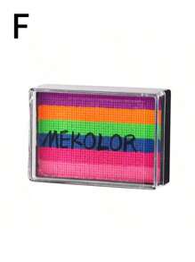 1 pieza Paleta de acuarela de 6 colores arco iris, kit de arte facial lavable para volver a la escuela - Multicolor - Ver 17