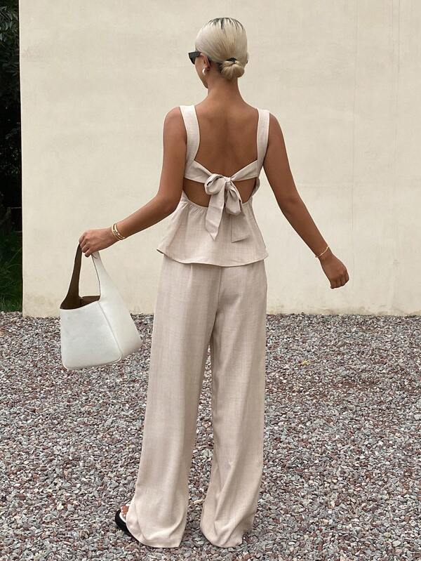 Livesso Set de 2 piezas casuales y sueltas para mujer, nuevo outfit de moda de otoño para maestros