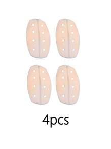 SHEIN Clips de tirantes de silicona para sujetadores, color nude/blanco/negro, almohadillas para los hombros antideslizantes, protector de tirantes de sujetador suave e invisible (con agujeros)