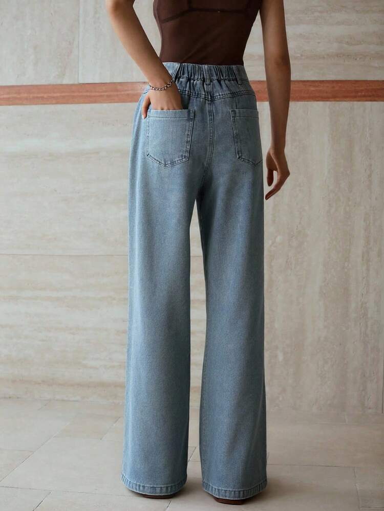 RHINESTONE STRAIGHT LEG JEANS