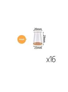 4/8/16/24 件圆形椅腿地板保护垫 - 消除地板噪音，防止刮擦，滑动顺畅 - 耐用的硅胶结构，柔软的毛毡垫可轻柔接触地板，保护地板、桌椅腿 - 橘色 - 查看 10