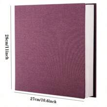 SHEIN DIY 相册，带自粘磁性剪贴簿相册，不同尺寸（3x5、4x6、5x7、6x8、8x10、8.5x11、11x10.6 英寸），40 页亚麻封面相册，带金属笔和 DIY 配件，适合返校 - 紫色 - 查看 7