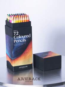 Set de lápices de colores a base de aceite para pintura, material de papelería y útiles escolares