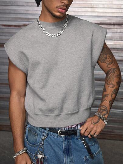 AXEPEAK 休闲时尚百搭纯色男士毛衣背心，适合秋冬