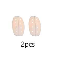 SHEIN Clips de tirantes de silicona para sujetadores, color nude/blanco/negro, almohadillas para los hombros antideslizantes, protector de tirantes de sujetador suave e invisible (con agujeros)