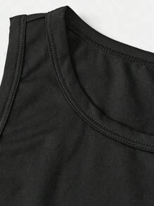 SHEIN Girlism 3pcs/Set Teen Girl Basic Minimalist Cropped Sweatshirt & Leggings & Tank Top Clothes, Casual, Sportswear, Loungewear, Back To School, Fall Concert Outfit Winter - Multicolor - View 4