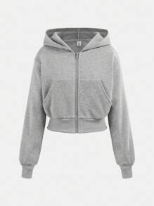 SHEIN Girlism 3pcs/Set Teen Girl Basic Minimalist Cropped Sweatshirt & Leggings & Tank Top Clothes, Casual, Sportswear, Loungewear, Back To School, Fall Concert Outfit Winter - Multicolor - View 11