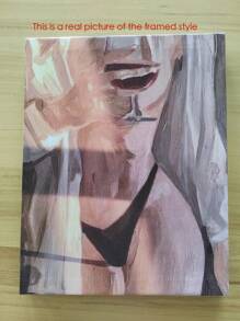 1 件酒吧墙壁装饰画性感女士印花复古画芯适用于酒吧、KTV 房间、卫生间等，不含画框 - 彩色 - 查看 11