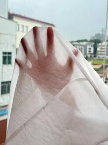 女士时尚荷叶边腰带抽绳阔腿沙滩裤 - 白色 - 查看 3