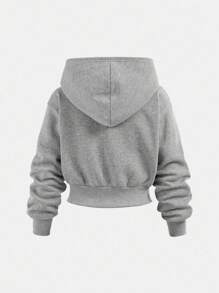 SHEIN Girlism 3pcs/Set Teen Girl Basic Minimalist Cropped Sweatshirt & Leggings & Tank Top Clothes, Casual, Sportswear, Loungewear, Back To School, Fall Concert Outfit Winter - Multicolor - View 14