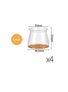 4/8/16/24 件圆形椅腿地板保护垫 - 消除地板噪音，防止刮擦，滑动顺畅 - 耐用的硅胶结构，柔软的毛毡垫可轻柔接触地板，保护地板、桌椅腿 - 橘色 - 查看 7