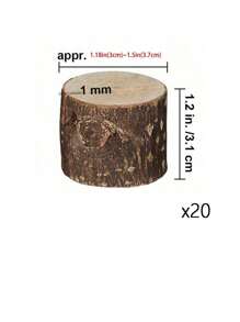 Wooden Place Card Holders, Premium Rustic Table Number Holders, Kraft Paper Table Place Cards, Wooden Photo Holders, Great For Wedding Party Table Names And More! - Brown - View 23