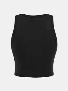 SHEIN Girlism 3pcs/Set Teen Girl Basic Minimalist Cropped Sweatshirt & Leggings & Tank Top Clothes, Casual, Sportswear, Loungewear, Back To School, Fall Concert Outfit Winter - Multicolor - View 6