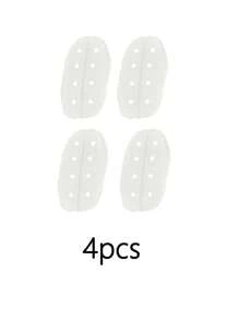 SHEIN Clips de tirantes de silicona para sujetadores, color nude/blanco/negro, almohadillas para los hombros antideslizantes, protector de tirantes de sujetador suave e invisible (con agujeros)