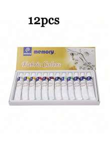 SHEIN Set de peinture acrylique pour tissus, kit de peinture lisse pour vêtements, chaussures, débutants et artistes, peinture textile permanente, rentrée scolaire, fournitures scolaires