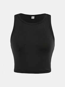 SHEIN Girlism 3pcs/Set Teen Girl Basic Minimalist Cropped Sweatshirt & Leggings & Tank Top Clothes, Casual, Sportswear, Loungewear, Back To School, Fall Concert Outfit Winter - Multicolor - View 7