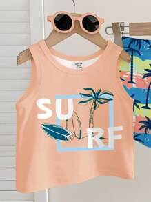 SHEIN Conjunto informal suave y cómodo para bebé niño, adecuado para primavera/verano - Multicolor - Ver 6