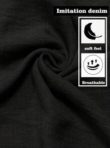 GlowEve 2件套女士不对称荷叶边下摆优雅上衣和裤子套装 - 黑色 - 查看 8