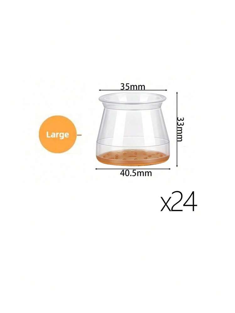4/8/16/24pcs Round-Chair Leg Floor Protectors - Silence Noisy Floors, Against Scratches, Smooth Gliding - Durable Silicone Construction, Soft Felt Pads For Gentle Floor Contact,Protect The Floor And Table And Chair Legs - Orange - View 6