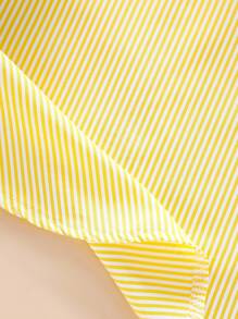 1 pezzo Camicia polo a righe a maniche lunghe per ragazze, abbigliamento casual per uso quotidiano, attività all'aperto, vacanze (4-7 anni), primavera/estate