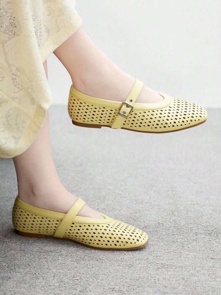 CUCCOO BIZCHIC Women's Fashion Commuter Versatile Casual Mary Jane Flat Shoes For Christmas Spring Shoes
