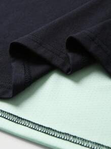 JNSQ Conjunto de uniforme de manga larga y pantalones cortos para deportes al aire libre para volver a la escuela, niños con cuello redondo, parches de color contrastante y estampado divertido, conjunto de manga larga y pantalones cortos para deportes al aire libre - Multicolor - Ver 9