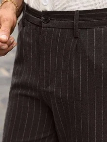 Manfinity NXTstreet 男士经典黑白条纹复古细纹直筒休闲裤，百搭春夏季细条纹裤男士长裤男士正装裤男士细条纹裤正装裤，Old Money - 彩色 - 查看 7