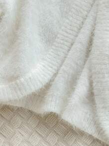 SHEIN Fashionable V-Neck Casual Bow-Tie Cardigan Sweater Jacket For Baby Girl, Versatile, Autumn/Winter