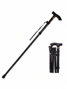 1 件户外可折叠登山杖，5 节伸缩手杖，适合徒步旅行、露营、旅行、老年人