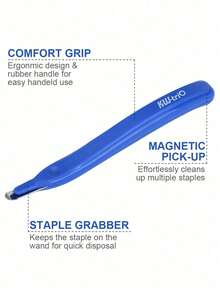 1pc Flat Staple Remover Pencil Look Streamline Design Portable Magnetic Staples Removal Tools For Office School Binding,Back To School,School Supplies