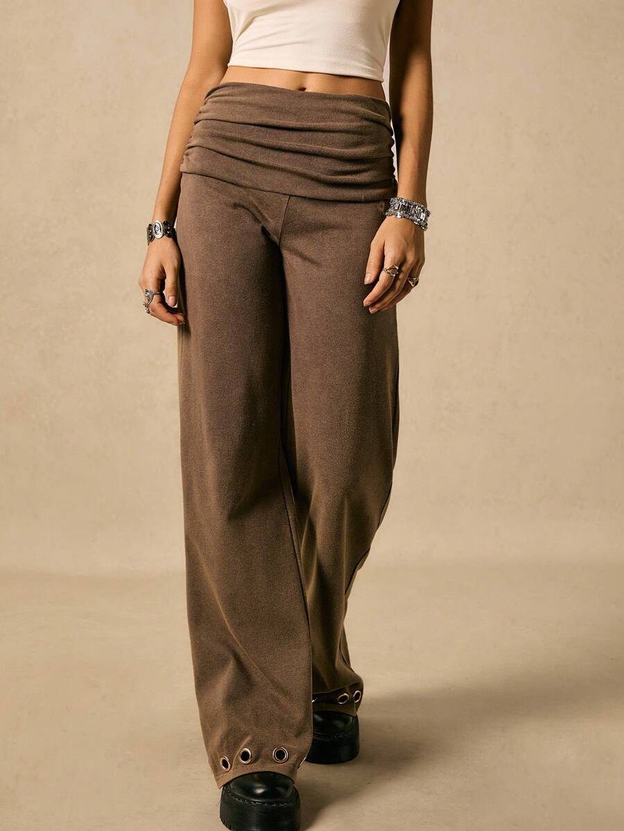 Easelle Boho Women Clothing Summer Casual Retro Metallic Confetti Brown Low Waist Mini Women Shorts - Brown - View 1