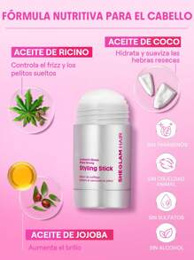 SHEGLAM HAIR Locked in Barra de peinado fuerte con brillo brillante, 30 g, barra de cera suave para el cabello, control del cabello suelto, barras elegantes, fijación duradera, aspecto elegante en una sola pasada, no pegajoso y no graso, sin escamas y sin tinte blanco, aroma a arándano hecho para todo tipo de cabello | Liso, ondulado, rizado, enrollado Graduación Cumpleaños Día festivo Summer Caer Autumn Y2K Elegante Moda Mujer Constituir Cosmético Fiesta Playa Viajar Cámping Al aire libre Escuela Campus Festivales Decoración Regalo Presente Rosa Chica Mejor Color Encanto Onda rosa Navidad Año Nuevo Día de Acción de Gracias Día de San Valentín