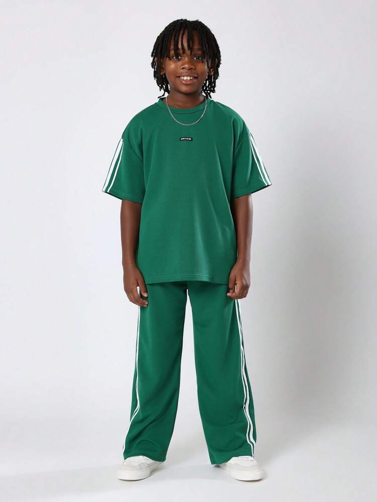 Classic Side Stripe T-Shirt And Track Pants Set