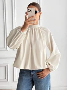 Serisse 女士优雅灯笼袖系带开衩衬衫女士休闲套装，秋季女装，返校装，乡村音乐会，商务休闲女装，女士教师装，女士约会之夜，女士生日，女士早午餐，西方女装，商务休闲女装