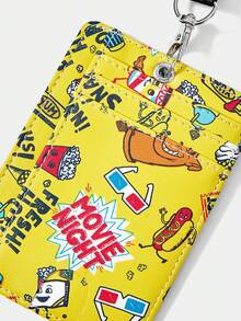 SCOOBY-DOO X SHEIN Portador de tarjetas con patrón de dibujos animados lindo - Amarillo - Ver 5