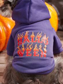 1pc Petsin Halloween Pet Printed Sweatshirt - Multicolor - View 3