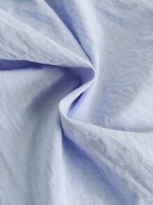 SHEIN Vintaside Kids Infant Girls' Cute Comfortable Casual Fresh Blue Peter Pan Collar Long Sleeve Bodysuit, Autumn/Winter Fall - Blue - View 4