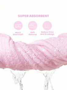 THE POWERPUFF GIRLS X SHEIN 1 pieza Toalla de secado de cabello con estampado de corazón y flor, burbujas y Buttercup, absorbente, adecuada para todos los tipos de cabello