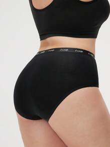 LUVLETTE Plus 3 条装棉质高腰女士内裤套装-亮色