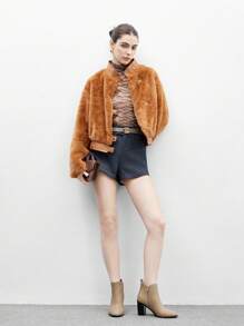 CUCCOO BIZCHIC 休闲百搭日常简约粗跟时尚女式短靴