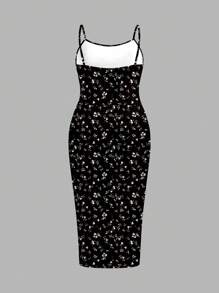 Veykashi 大码花卉印花休闲连衣裙，适合度假