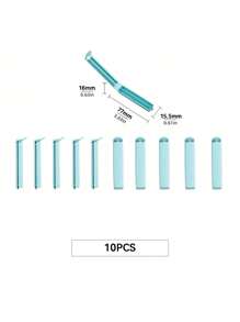 SHEIN Basic living 10pcs Portable New Kitchen Storage Food Snack Seal, Sealing Bag Clips, Sealer Clamp, Plastic Tool Kitchen Accessory - Baby Blue - View 7