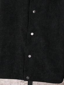 SHEIN Lässige Farbblock-Kapuzenjacke mit Reißverschluss für Teenager-Jungen, Winter, Y2k, Abschluss, Schulanfang, Cord-Oberbekleidung, Herbst/Winter schwarze Kapuzenjacken für Teenager-Jungen - Verschiedenfarbig - Übersicht 5