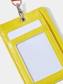 TOM & JERRY X SHEIN Letter & Cartoon Pattern Cute Card Holder - Yellow - View 3
