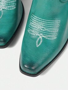 Styleloop 女士中筒靴，编织纹理，波西米亚风，西部风，音乐节，万圣节，圣诞派对风格